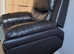 Black faux leather riser recliner chair