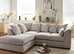 **Elegant Brand New L-Shape Sofa - 2 & 3 Seater with Coordinated Footstool**