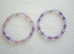 Handmade Lilac & Pink Miracle (Glow) Bead Elasticated Bracelets.