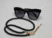 Used Chanel Sunglasses - Square Sunglasses Acetate Black Pearls Bracelet