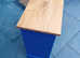Ink blue solid pine shelving unit
