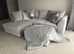 **Cozy Brand New L-Shape Couch - 2 & 3 Seater with Coordinated Footstool**