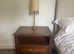 Vintage table or bed side cabinet with beautiful front curves shelf & drawer - collection @ Ferndown