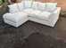 **Stylish Brand New Corner Arrangement - 3 & 2 Seater with Footstool Addition**