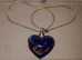 Valentines day gift of Murano glass heart & 925 kt silver necklace