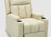 Brand New and Unused, Cream Leather Reclining Armchair w/ Drink holders