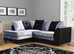 **Brand New Modern Corner Lounge - 2 & 3 Seater Sofa with Footstool