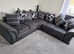 **Exclusive Brand New Contemporary Corner Sofa - 3 & 2 Seater with Ottoman**